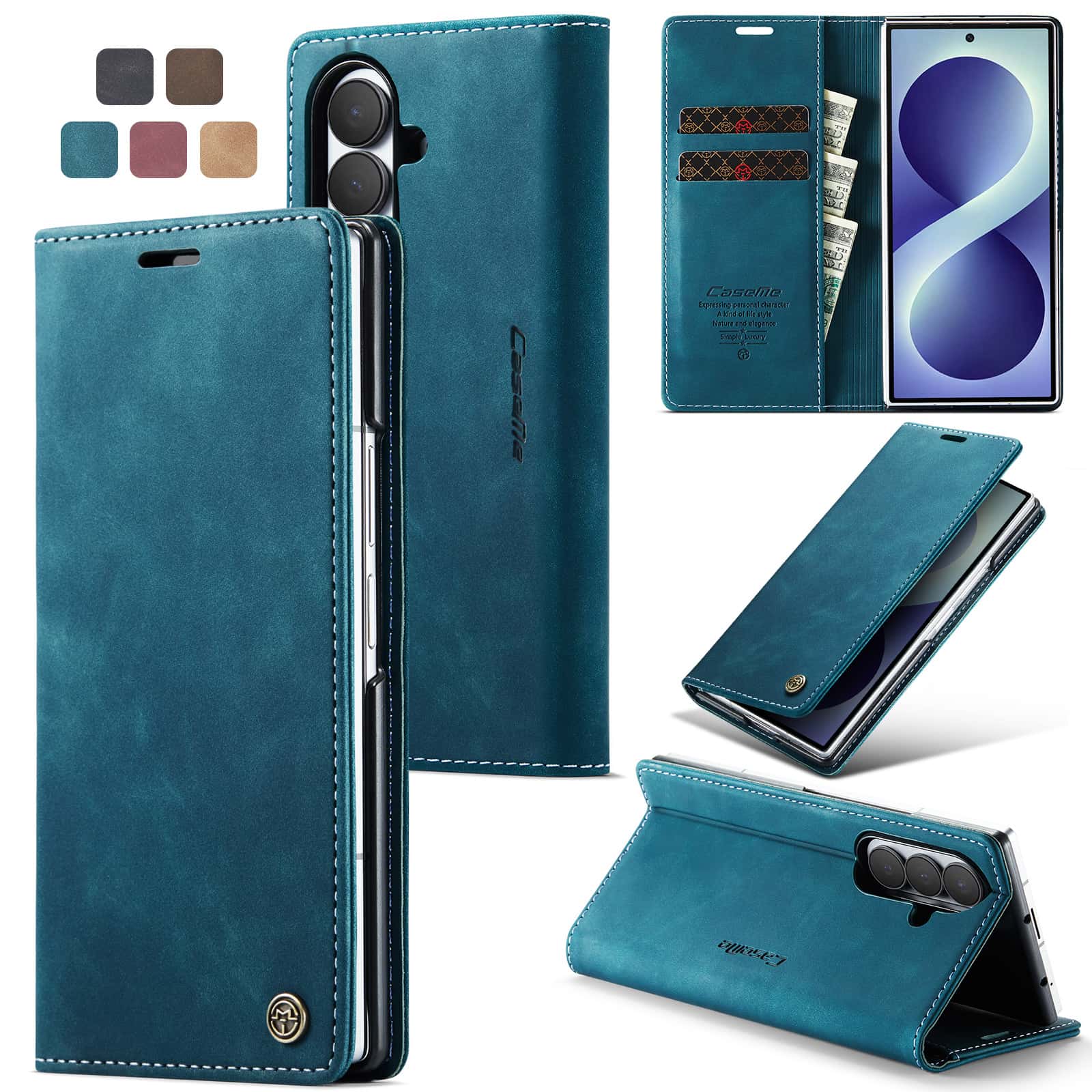 Leather Folio Wallet Case - レザーフリップウォレットケース Samsung Galaxy Z Fold 8