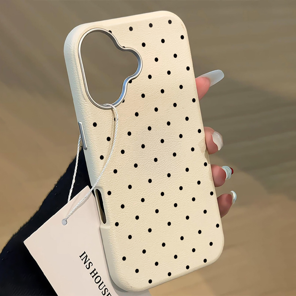 Phone Cases Korea - 韓国INSキュートな水玉模様のiPhoneケース iPhone 16 15 17 14