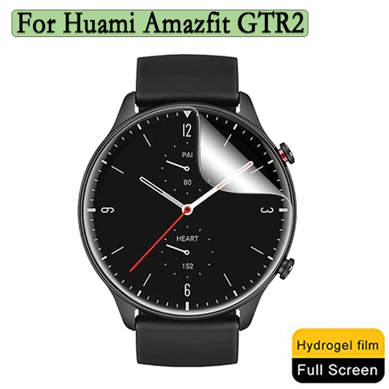 Transparent Thin Case - Huami Amazfit GTR 2スマートウォッチ用の超薄型透明ヒドロゲルフィルム,保護カバー,3個,6個
