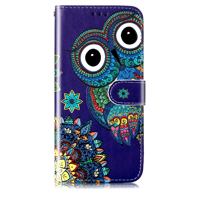 Phone Cases On Shein - ポップファッション漫画塗装パターンレザーフリップウォレットケースサムスンギャラクシー S8 S9 プラス S 9