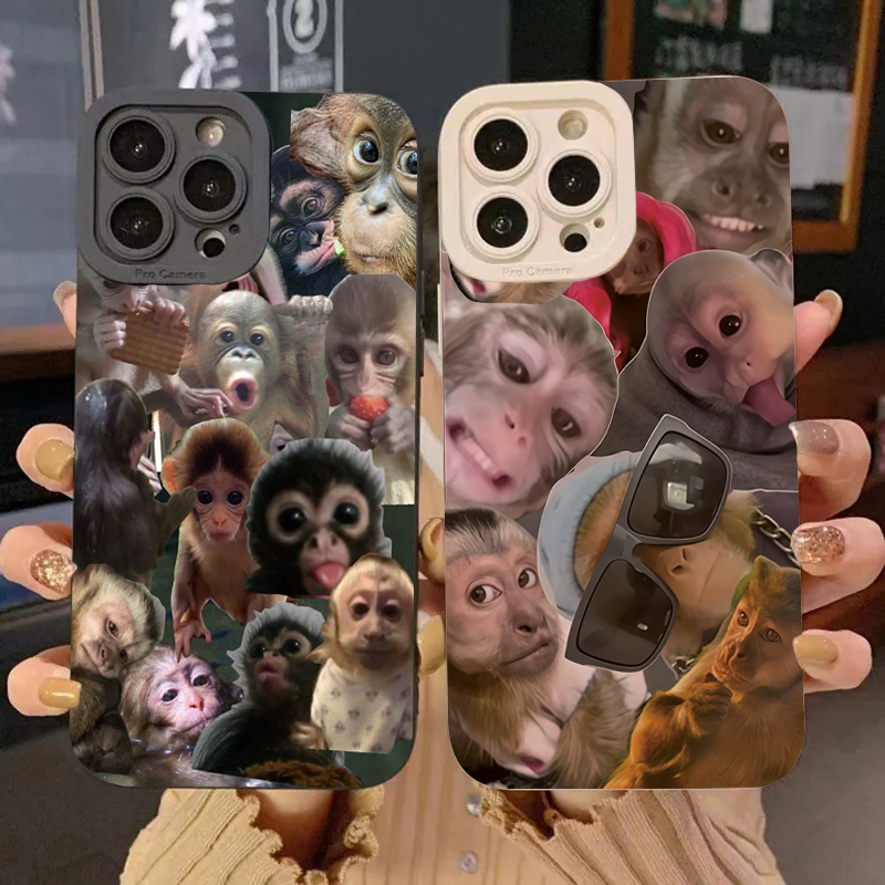 Phone Cases Samsung S23 - 面白いモンキー柄のスマホケース、Samsung Galaxy A16 A06 A26 A54