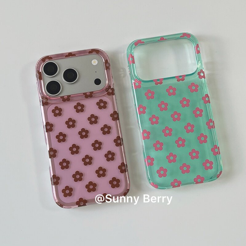 Phone Cases Korea - 韓国風の夏らしいカラフルな花柄のiPhoneケース iPhone 18 17 Air 16