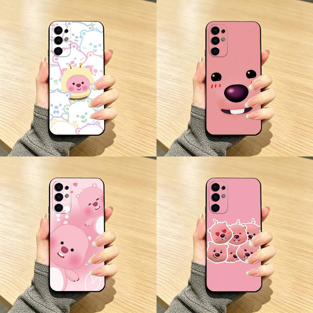 Phone Cases Loopy - PC-Cute L-Loopys ギフト用電話ケース サムスン S25、S24、S21、S22、S23、S30、ウルトラ、S20、プラス、Fe、ライト、ノート、10、ブラックカバー用