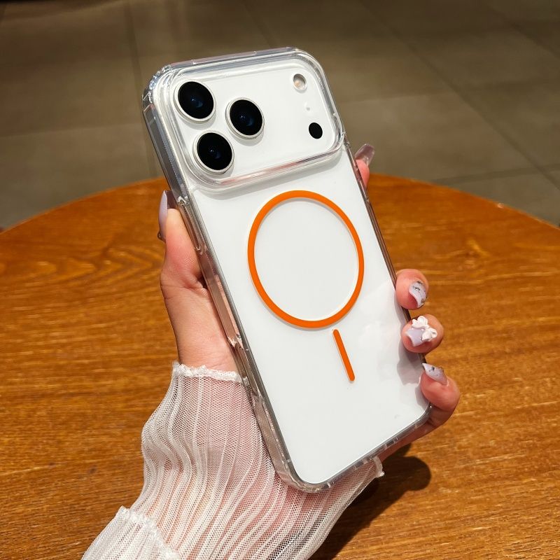 Transparent Thin Case - 高級感あふれるMagSafe対応 磁気クリアワイヤレス充電ケース iPhone 15 13 17