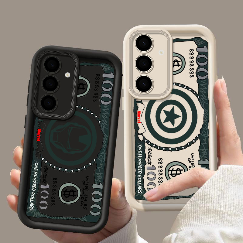 Phone Cases Funny - 面白いマーベル風ドル柄ケース Samsung Galaxy S26 S25 S24