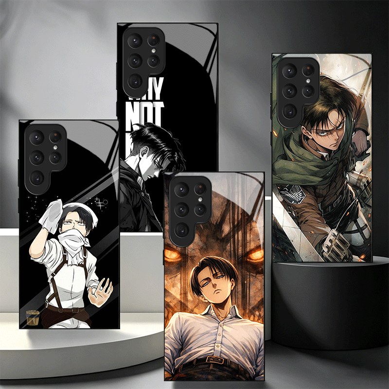 Phone Cases On Shein - 進撃の巨人 リヴァイ ガラス製スマホケース Samsung Galaxy S26