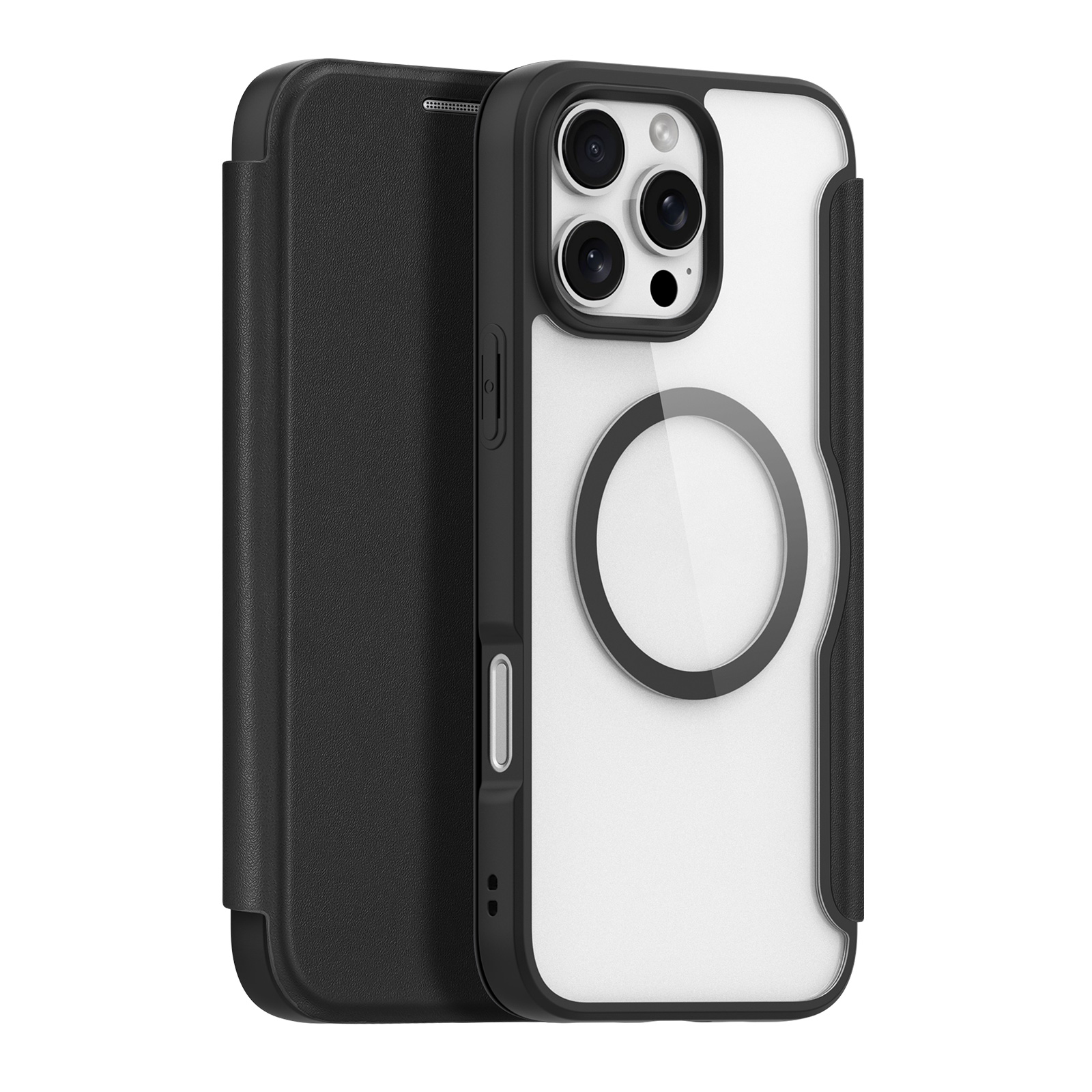 Leather Folio Wallet Case - DUX DUCIS iPhone 16 Pro Max用フォリオケース、iPhone