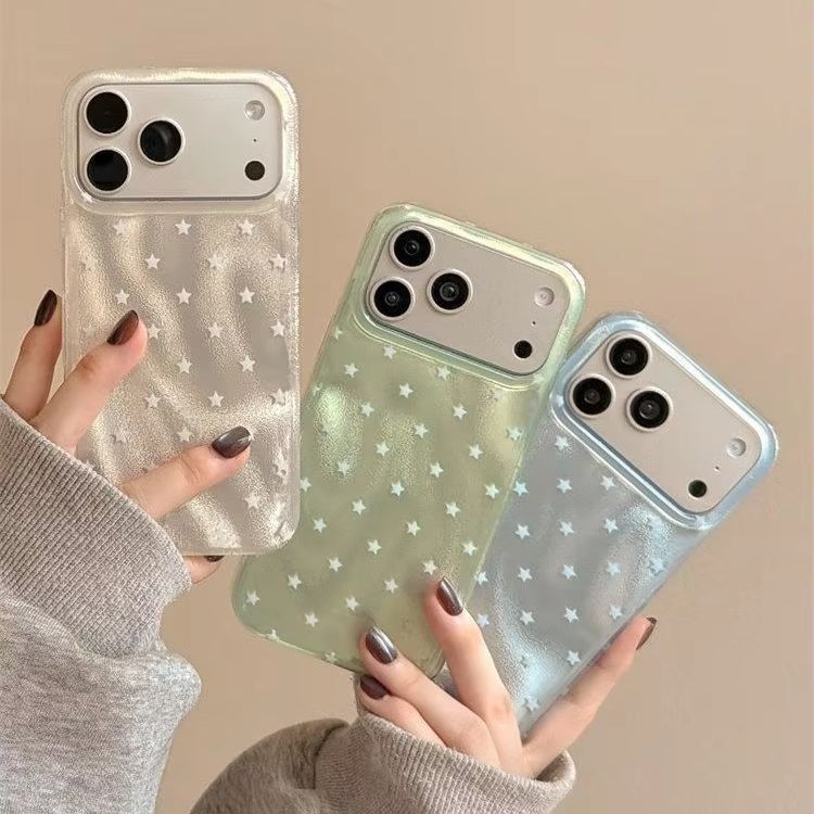 Phone Cases Korea - 韓国風グリーン背景五芒星輝くiPhoneケース iPhone Ultra 18 17 A