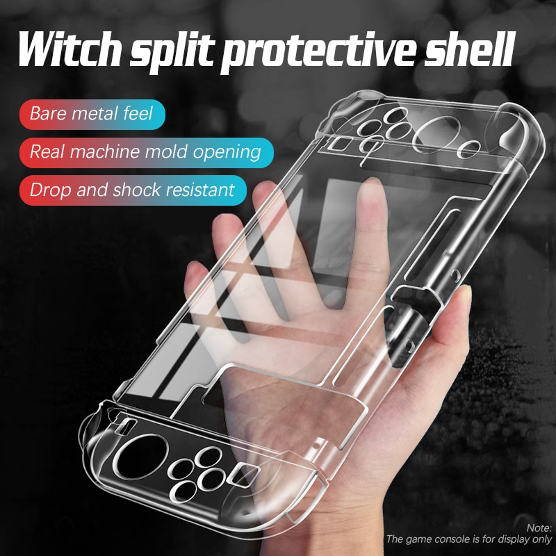 Transparent Thin Case - Nintendo Switchに適した高透明PC保護ケースゲームコンソールハンドルフルパッケージ超薄型分割保護ケース
