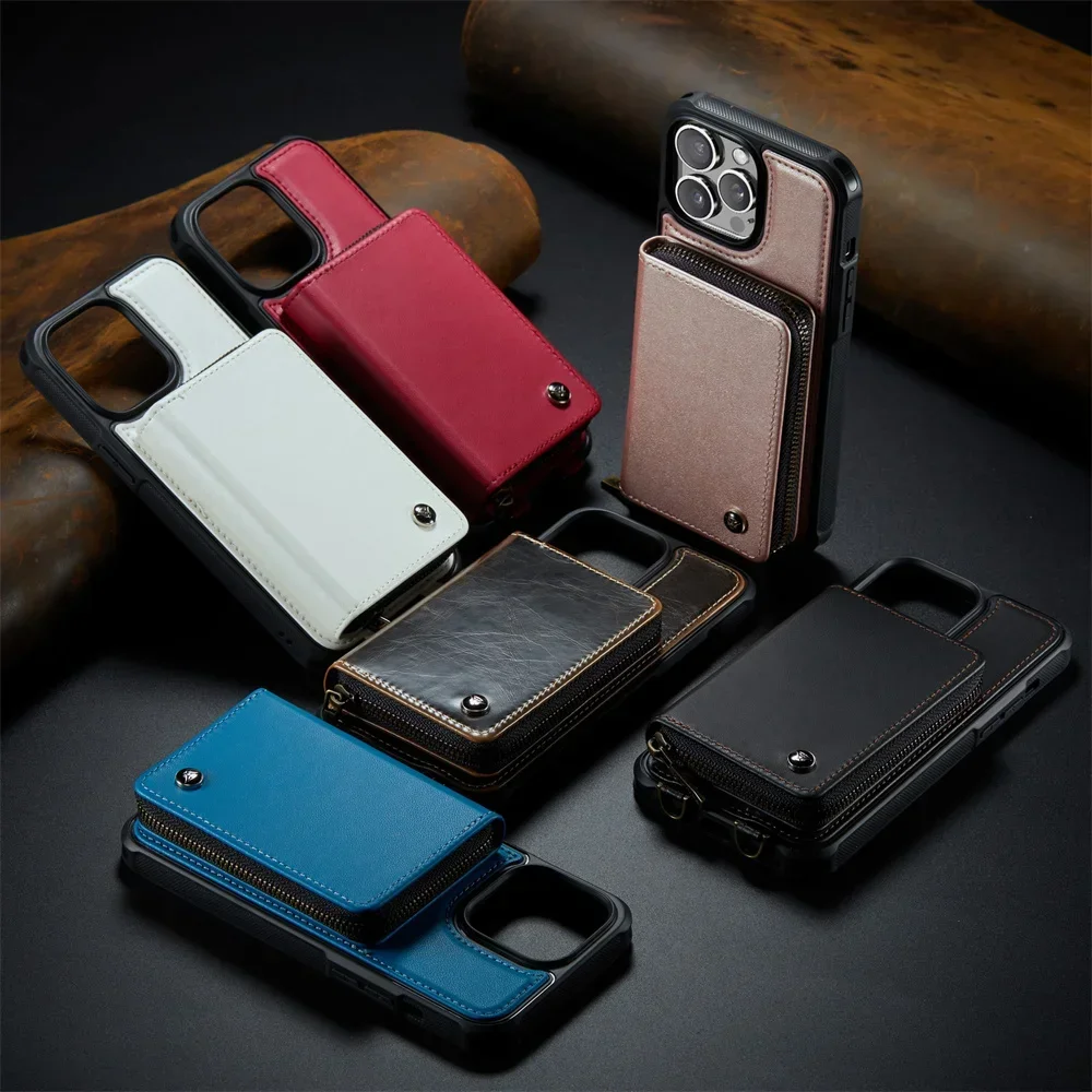 iPhone 17 16 15 14 13 12 18 Pr - Leather Folio Wallet Case のレビューと価格