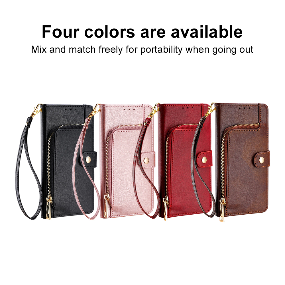 PUレザー製ジッパーウォレットフォリオ型スマホケース Goo - Leather Folio Wallet Case のレビューと価格