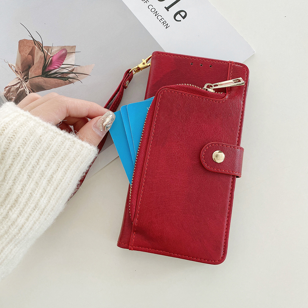 PUレザー製ジッパーウォレットフォリオ型スマホケース Goo - Leather Folio Wallet Case のレビューと価格