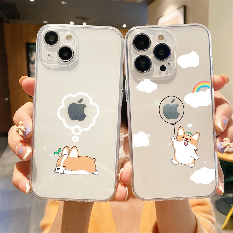 面白い漫画風コーギー犬カップルのスマホケース iPhone  - Phone Cases Quirky のレビューと価格