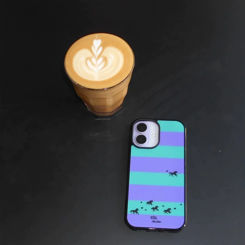 シンプルでファッショナブルな紫色のストライプ柄ポニー柄スマホ - Phone Cases Purple のレビューと価格