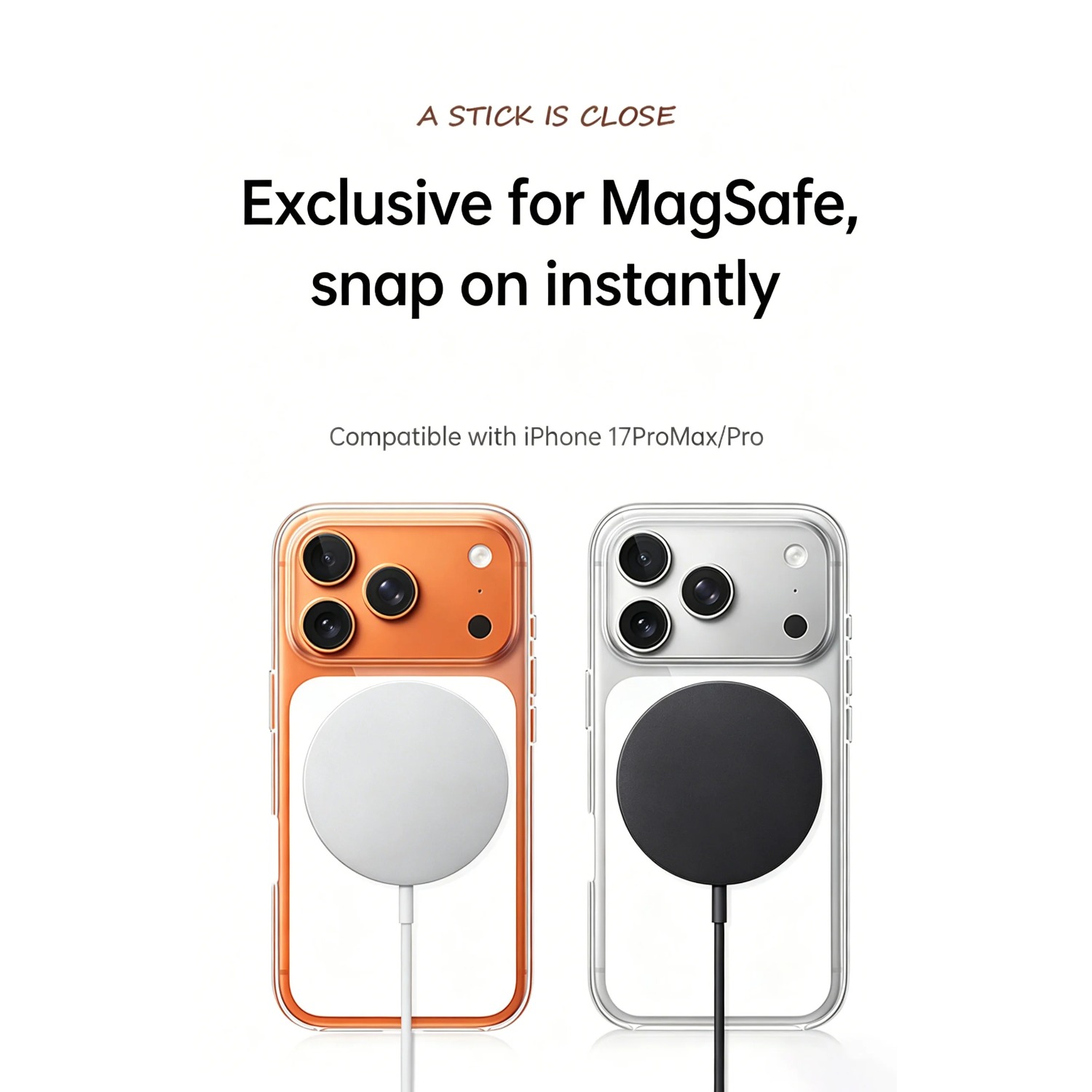 iPhone 17 Pro Max用 マグネット式クリアケー - Transparent Thin Case のレビューと価格