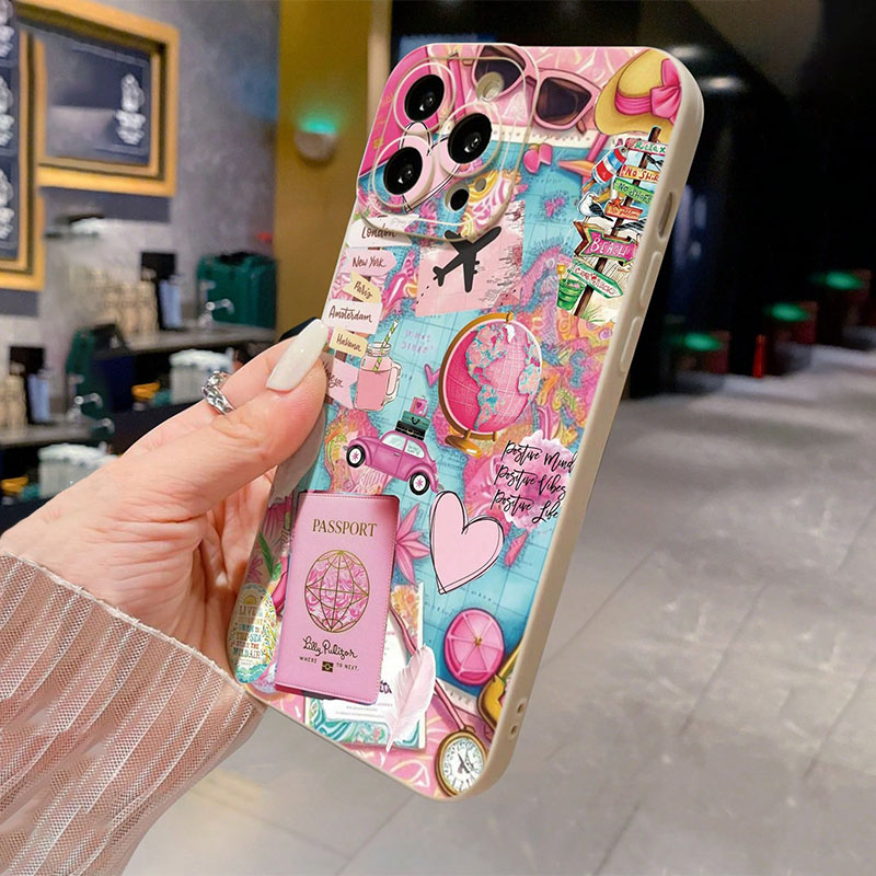 旅行飛行機プリントマット加工耐衝撃スマホケース iPhone - Phone Cases Drop Proof のレビューと価格