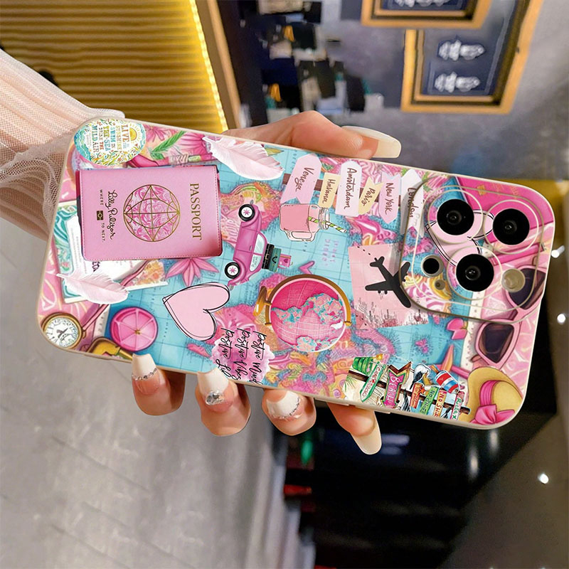 旅行飛行機プリントマット加工耐衝撃スマホケース iPhone - Phone Cases Drop Proof のレビューと価格