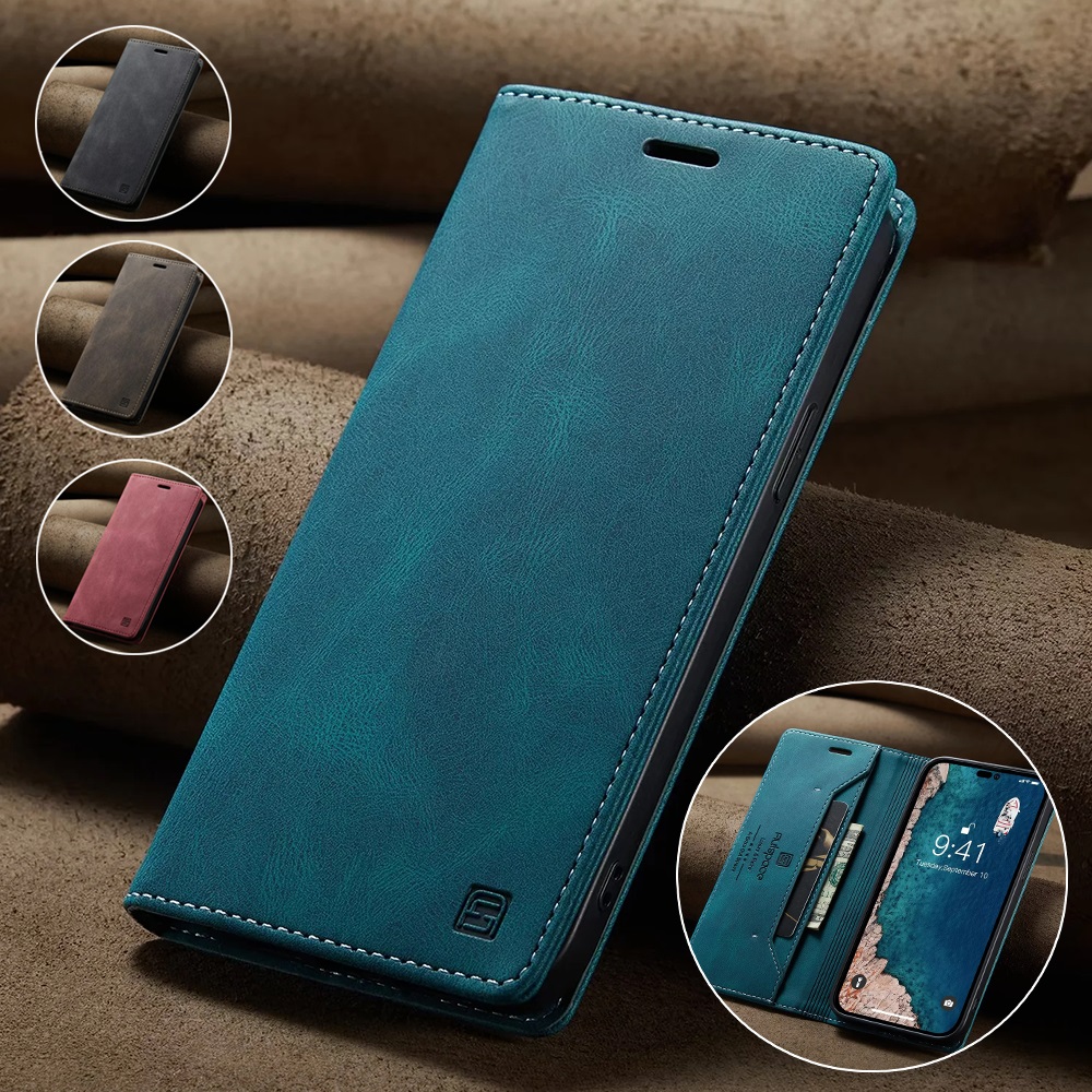 をiphone 14 13 12 11プロマックスミニxr  - Leather Folio Wallet Case のレビューと価格