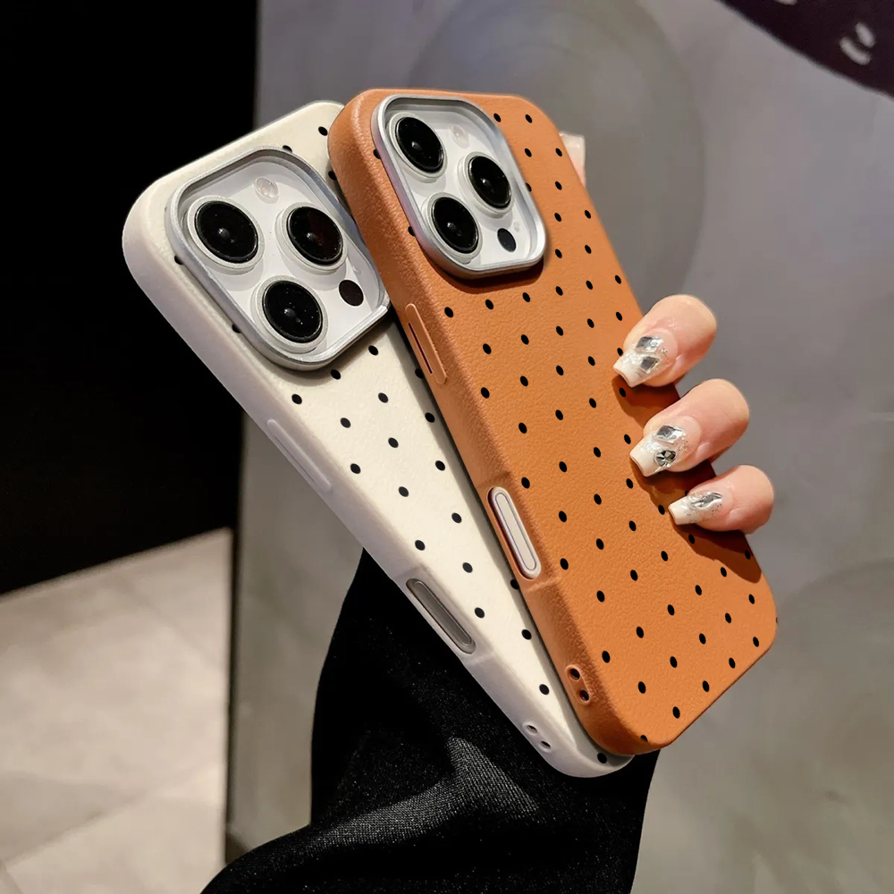 韓国INSキュートな水玉模様のiPhoneケース iPhon - Phone Cases Korea のレビューと価格