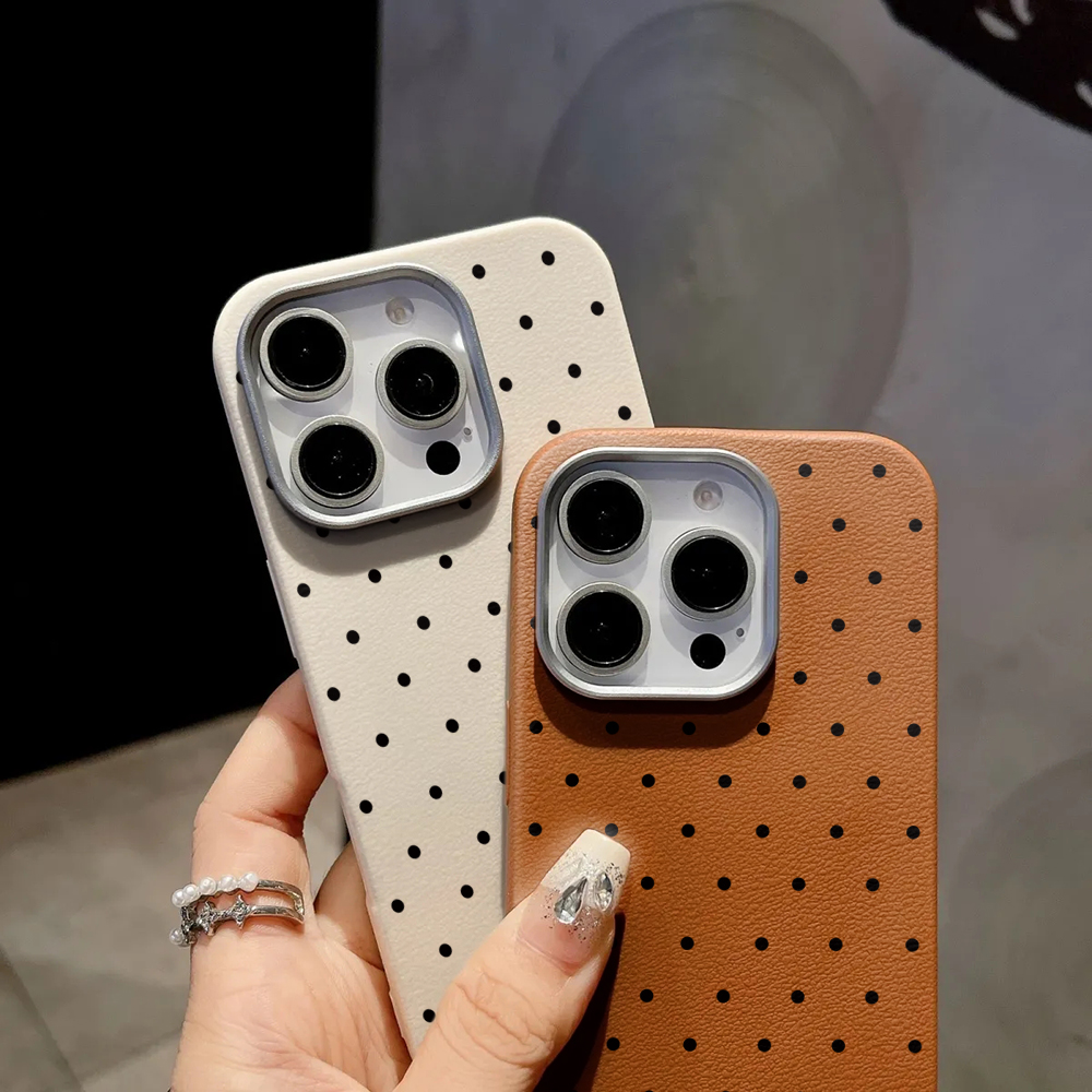 韓国INSキュートな水玉模様のiPhoneケース iPhon - Phone Cases Korea のレビューと価格