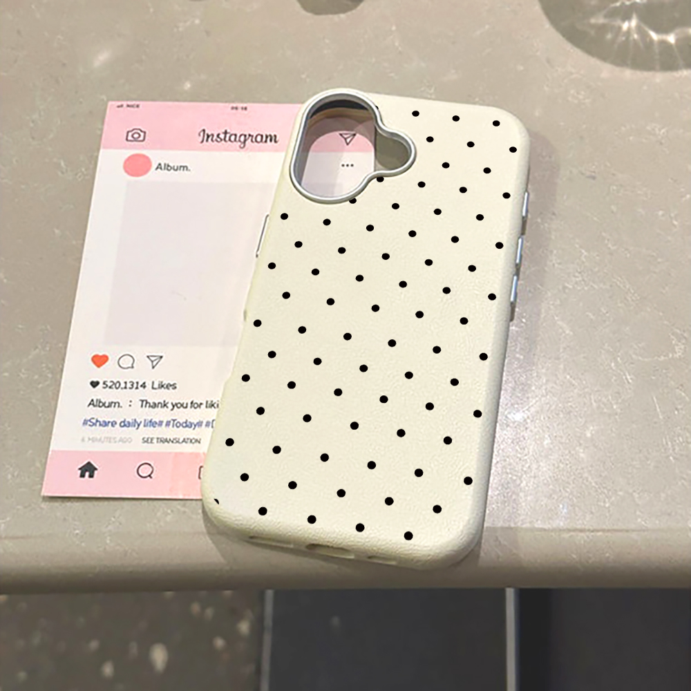 韓国INSキュートな水玉模様のiPhoneケース iPhon - Phone Cases Korea のレビューと価格