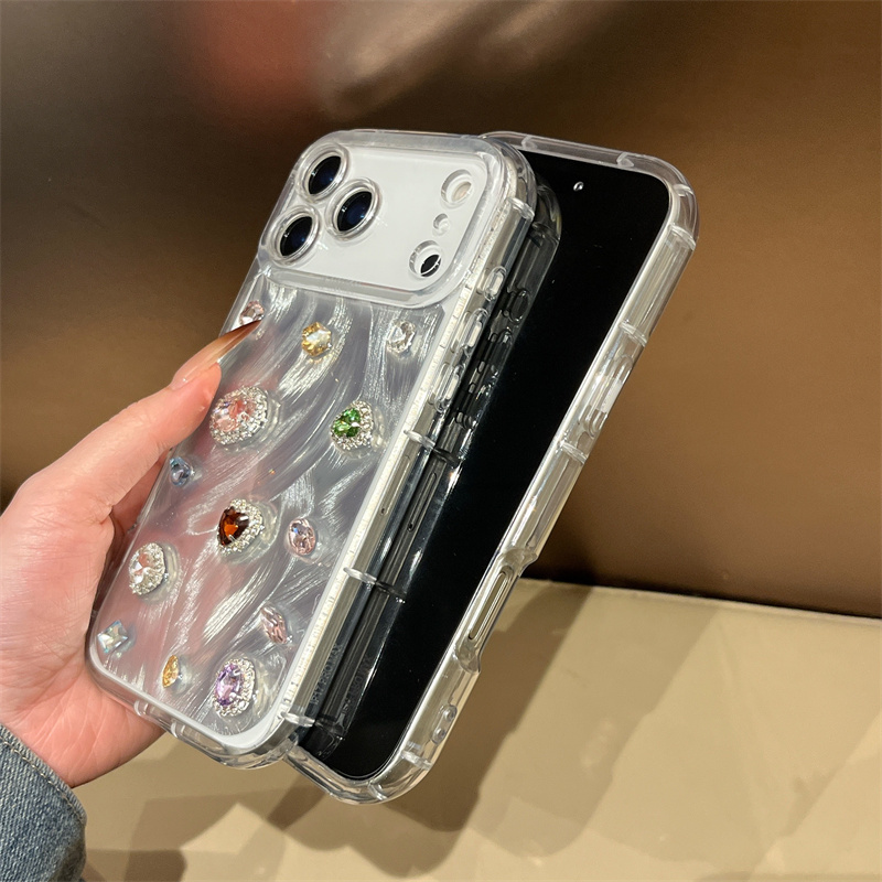 韓国カラージェムストーン樹脂製キュートなiPhoneケース  - Phone Cases Korea のレビューと価格