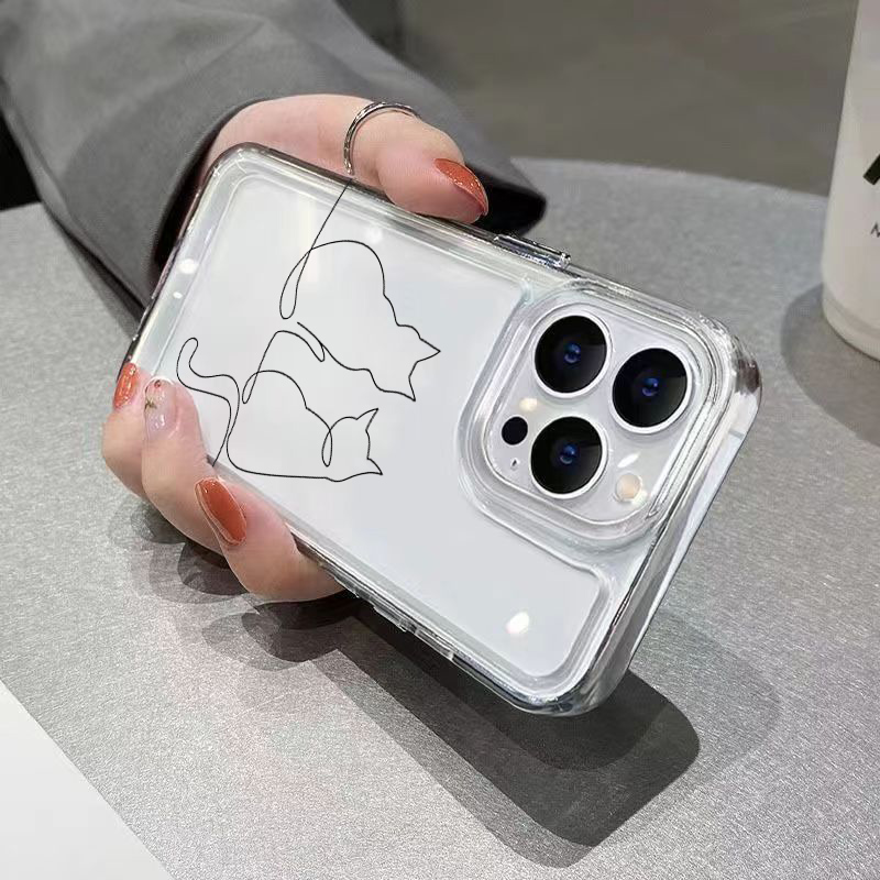 かわいいライン猫柄の落下防止スマホケース Xiaomi 14 - Phone Cases Drop Proof のレビューと価格