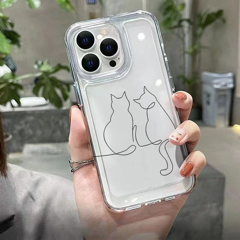 かわいいライン猫柄の落下防止スマホケース Xiaomi 14 - Phone Cases Drop Proof のレビューと価格