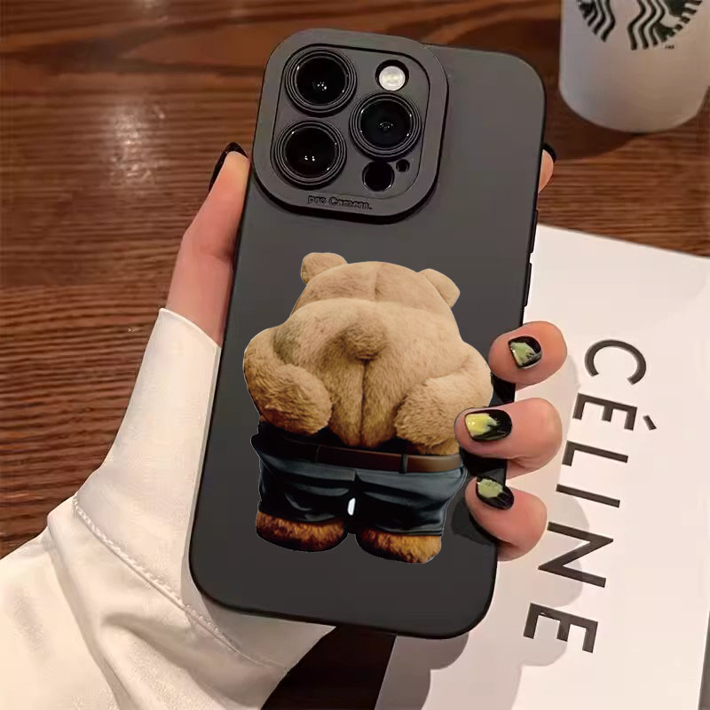 面白いクールなクマのシリコン製スマホケース iPhone 1 - Phone Cases Quirky のレビューと価格
