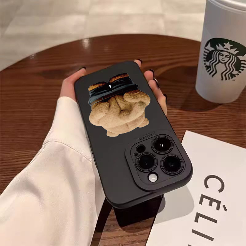面白いクールなクマのシリコン製スマホケース iPhone 1 - Phone Cases Quirky のレビューと価格