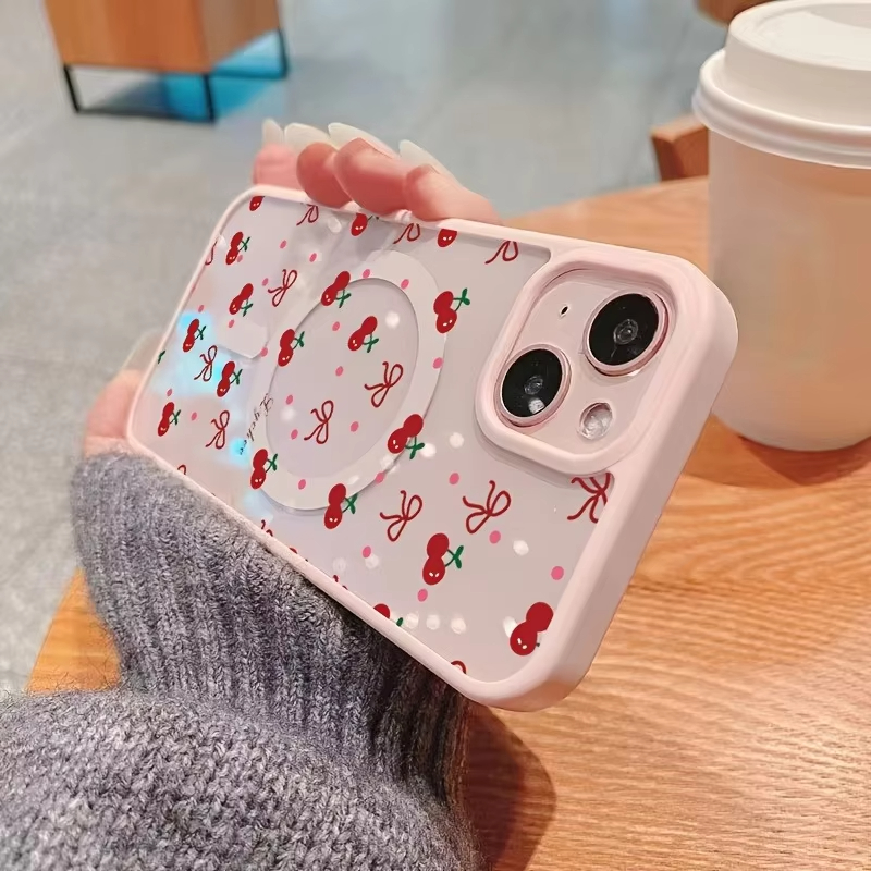 赤い桜柄のマグネット式iPhoneケース iPhone 17 - Phone Cases Hard のレビューと価格