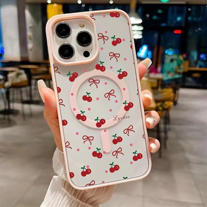 赤い桜柄のマグネット式iPhoneケース iPhone 17 - Phone Cases Hard のレビューと価格