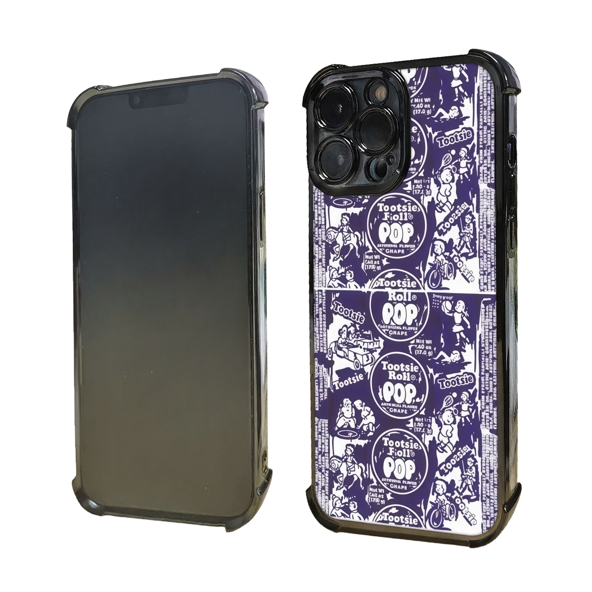 レトロな紫と白の電話ケース tTootsie Pops 電気 - Phone Cases Purple のレビューと価格