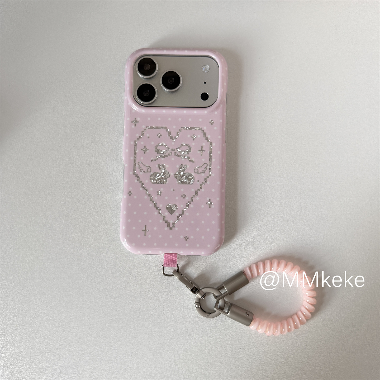 韓国風ピンクスイートガールラビットシャイニングフォンケース  - Phone Cases Korea のレビューと価格