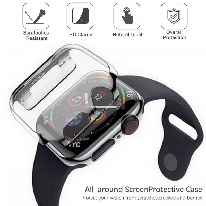 Apple Watch用の超薄型ハード保護ケース,透明シェル - Transparent Thin Case のレビューと価格