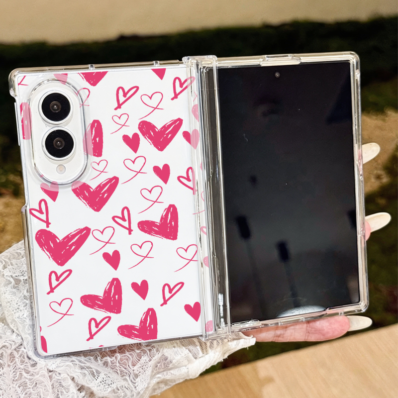 かわいいハート柄のスマホケース、Samsung Galaxy - Phone Cases Samsung のレビューと価格