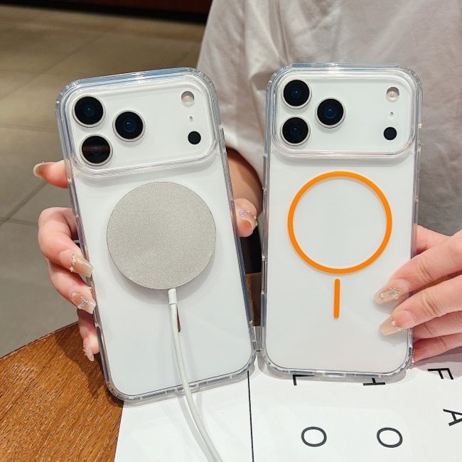 高級感あふれるMagSafe対応 磁気クリアワイヤレス充電ケ - Transparent Thin Case のレビューと価格