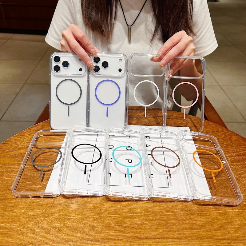 高級感あふれるMagSafe対応 磁気クリアワイヤレス充電ケ - Transparent Thin Case のレビューと価格