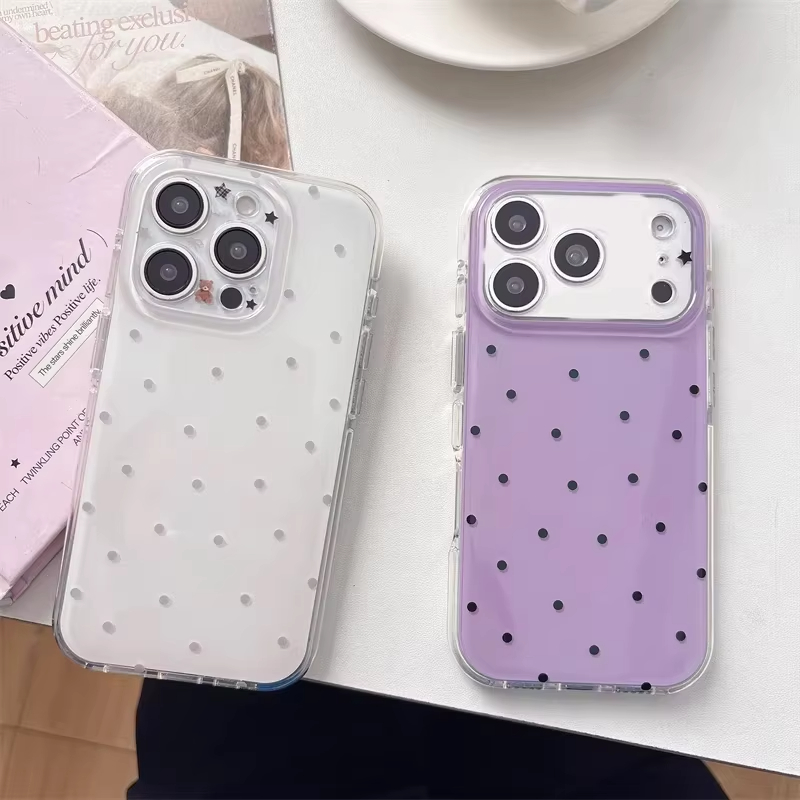 ミニマリスト風インスタイル紫水玉模様iPhoneケース iP - Phone Cases Purple のレビューと価格