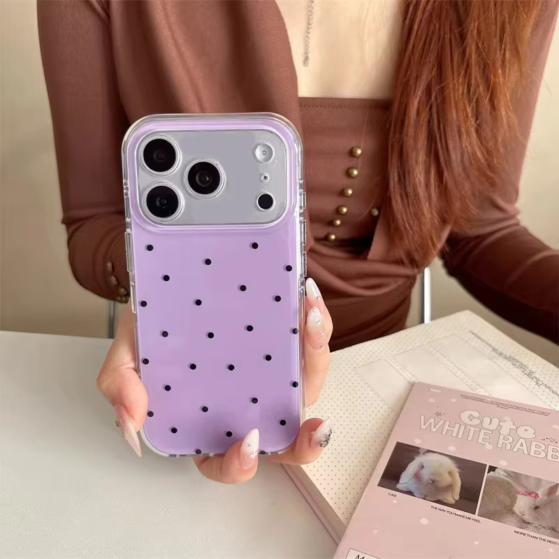 ミニマリスト風インスタイル紫水玉模様iPhoneケース iP - Phone Cases Purple のレビューと価格