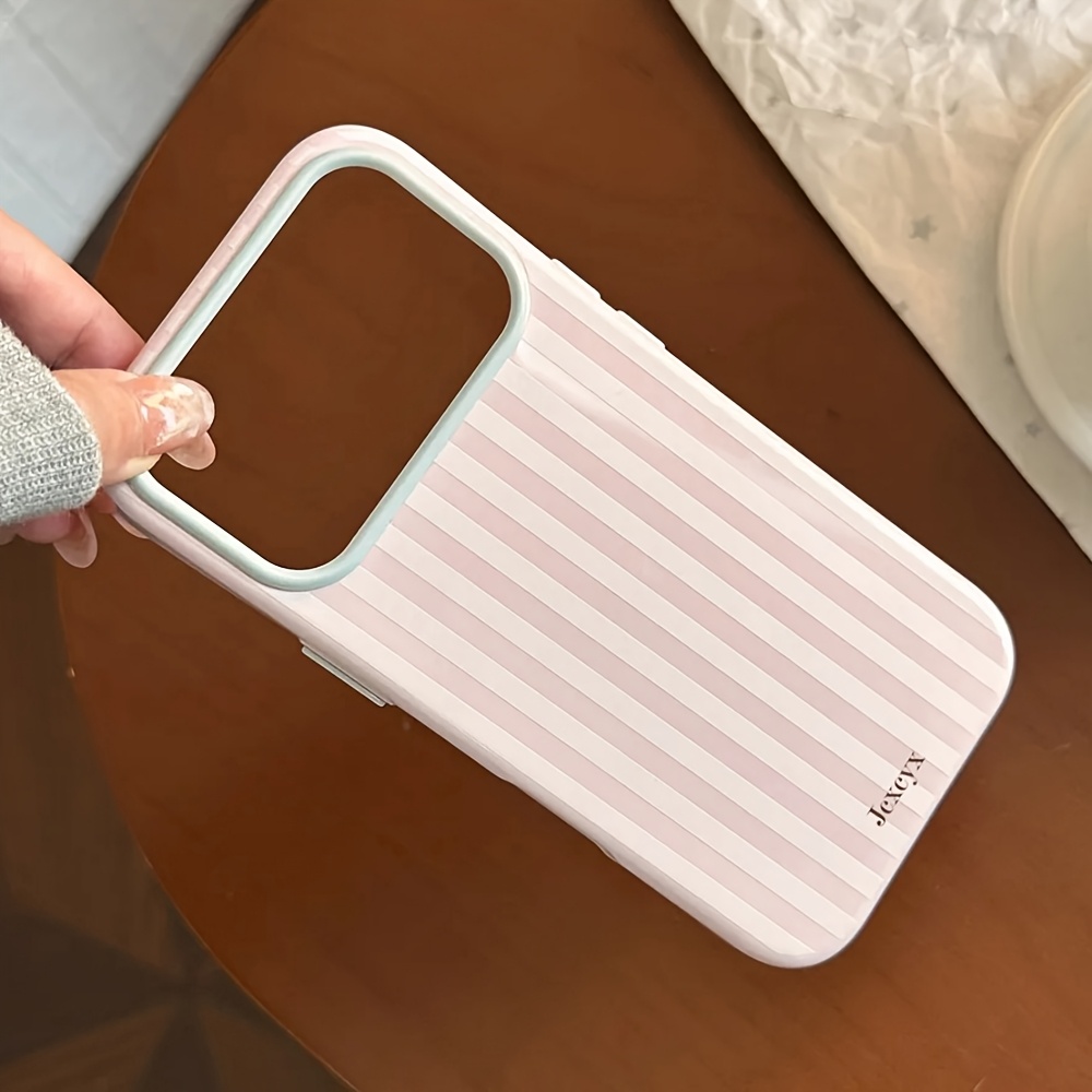 高級韓国ファッションストライプキャンディカラー ソフトフォン - Phone Cases Korea のレビューと価格