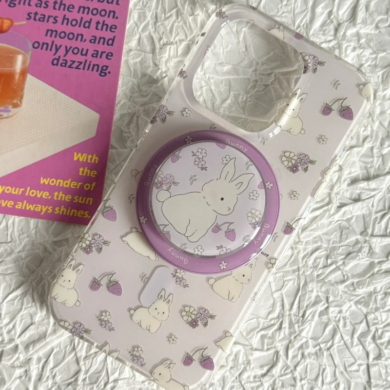 韓国のかわいいウサギ Magsafe 電話磁気グリップトック - Phone Cases Quirky のレビューと価格