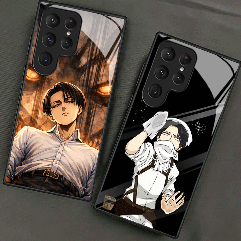進撃の巨人 リヴァイ ガラス製スマホケース Samsung  - Phone Cases On Shein のレビューと価格