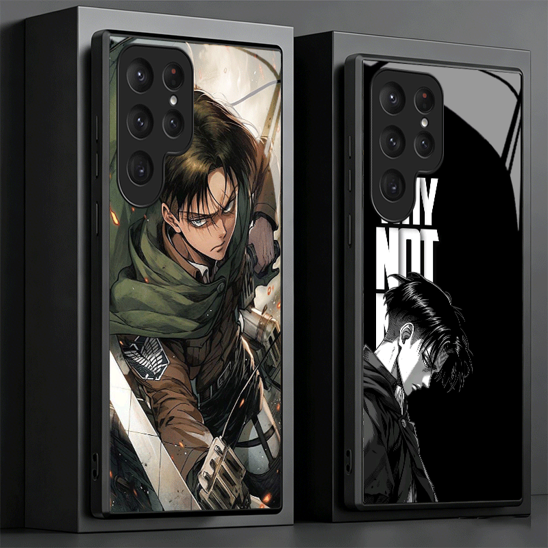 進撃の巨人 リヴァイ ガラス製スマホケース Samsung  - Phone Cases On Shein のレビューと価格