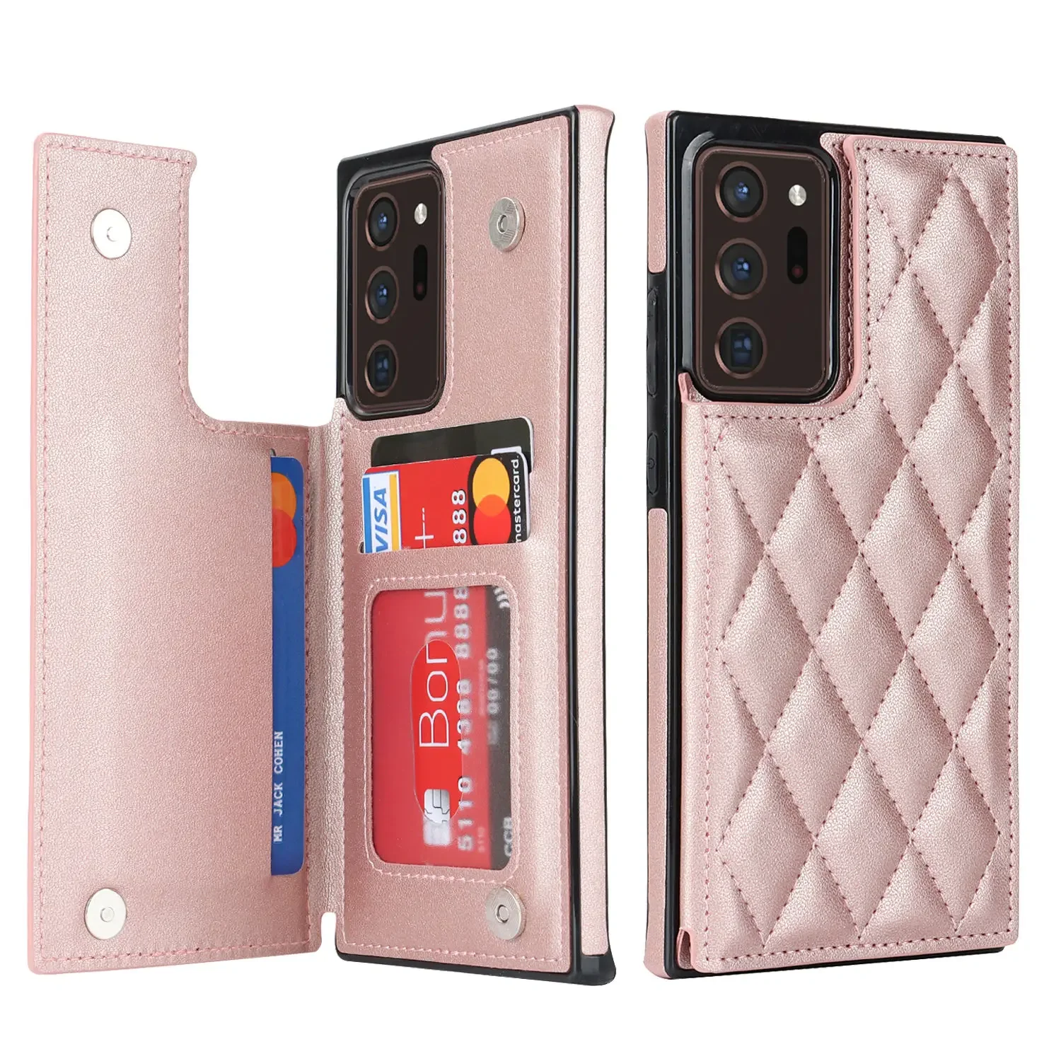 フラップ付きレザーウォレットカバー,カードスロット,カードス - Leather Folio Wallet Case のレビューと価格