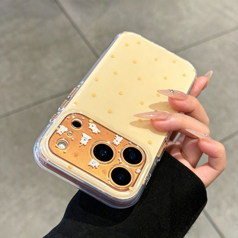 おしゃれで可愛い黄色の水玉模様保護電話ケース iPhone  - Phone Cases Purple のレビューと価格