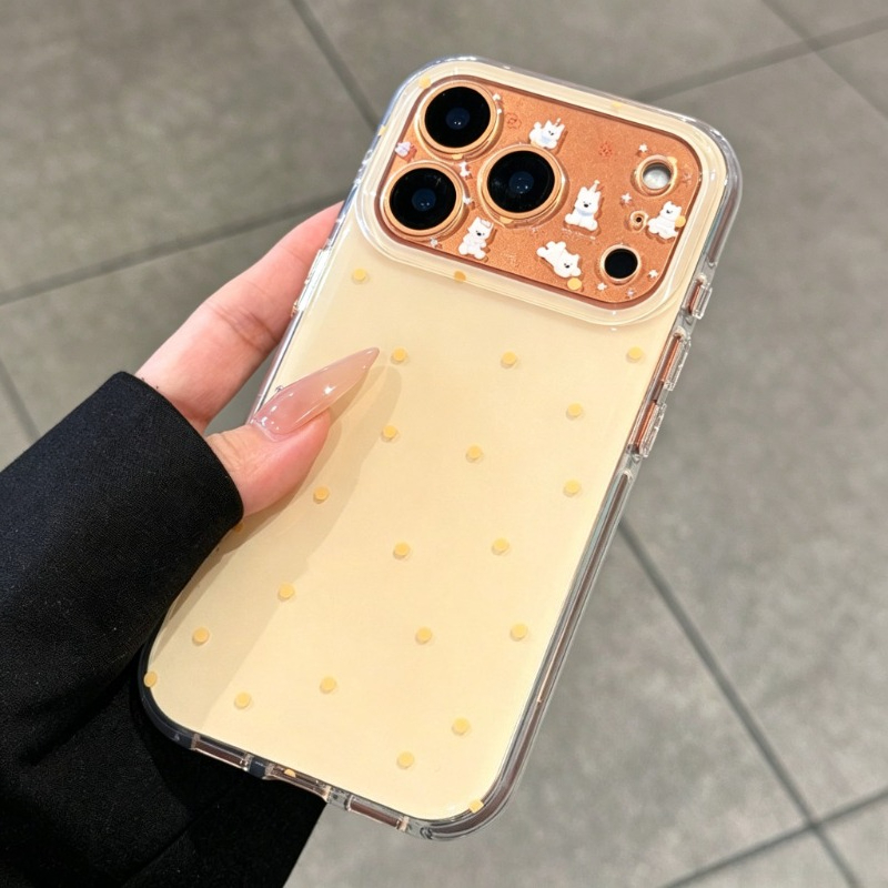 おしゃれで可愛い黄色の水玉模様保護電話ケース iPhone  - Phone Cases Purple のレビューと価格