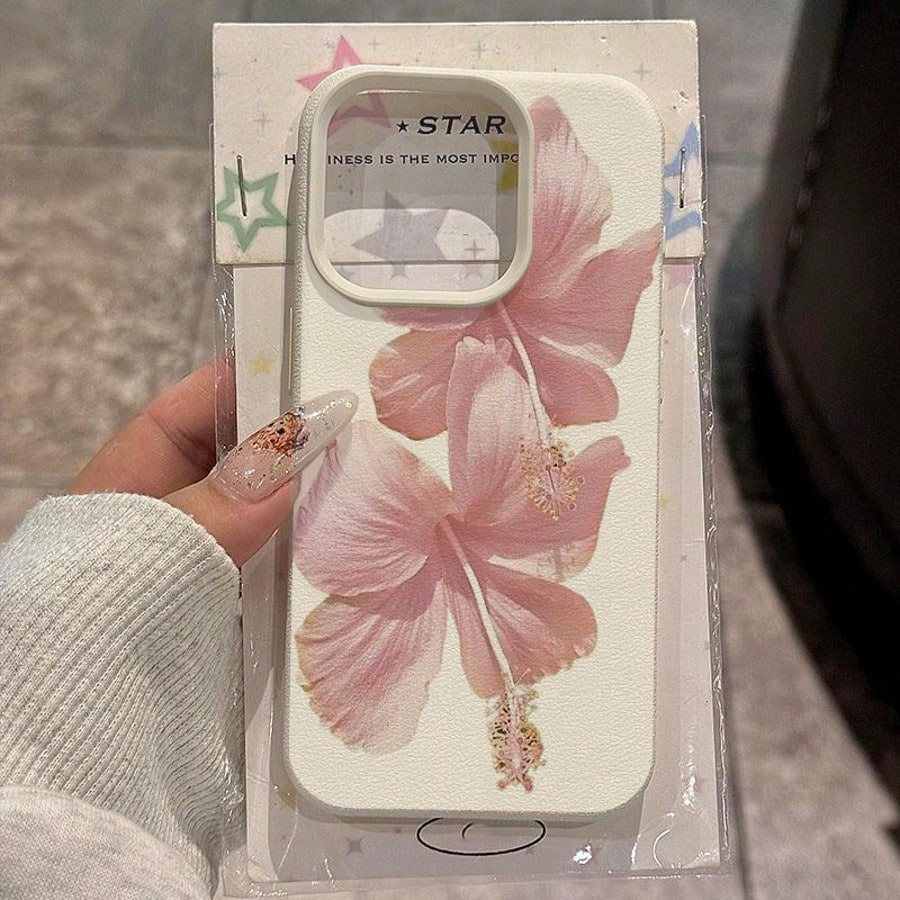 ピンクハイビスカス エレガントで高級感のあるスマホケース i - Phone Cases Drop Proof のレビューと価格