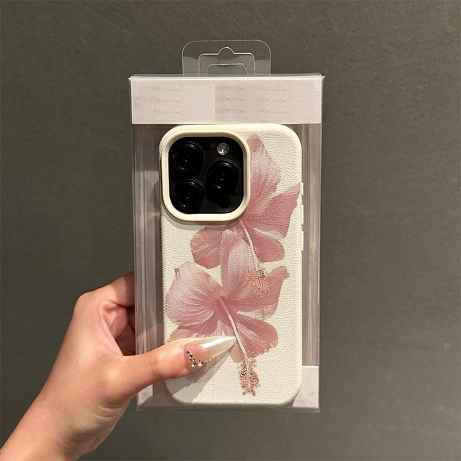 ピンクハイビスカス エレガントで高級感のあるスマホケース i - Phone Cases Drop Proof のレビューと価格