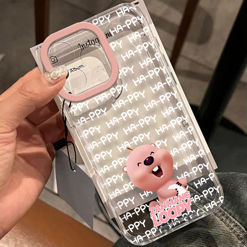 ピンクのかわいいルーピー柄ホットフォンケース、Samsung - Phone Cases Loopy のレビューと価格